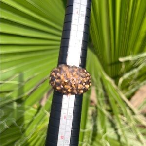 Sparkling Statement Piece  Brown Vintage Ring